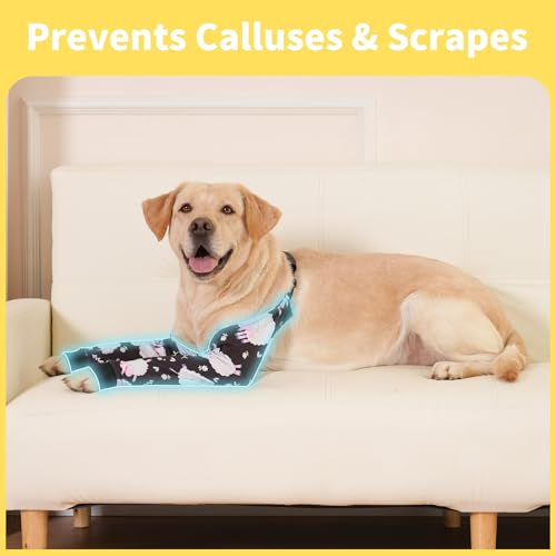 Image of LovinPet Dog Elbow Protector Anti-Licking Elbow Sleeve, Adjustable, Comfortable & Durable Front Leg Guard for Medium to Large Dogs, Prevents Licking and Chewing,Dog Sleeve,Dog Leg Sleeve,Pink