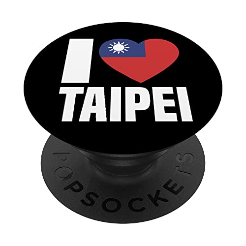 I Heart Taipei para viajeros y turistas PopSockets PopGrip Intercambiable