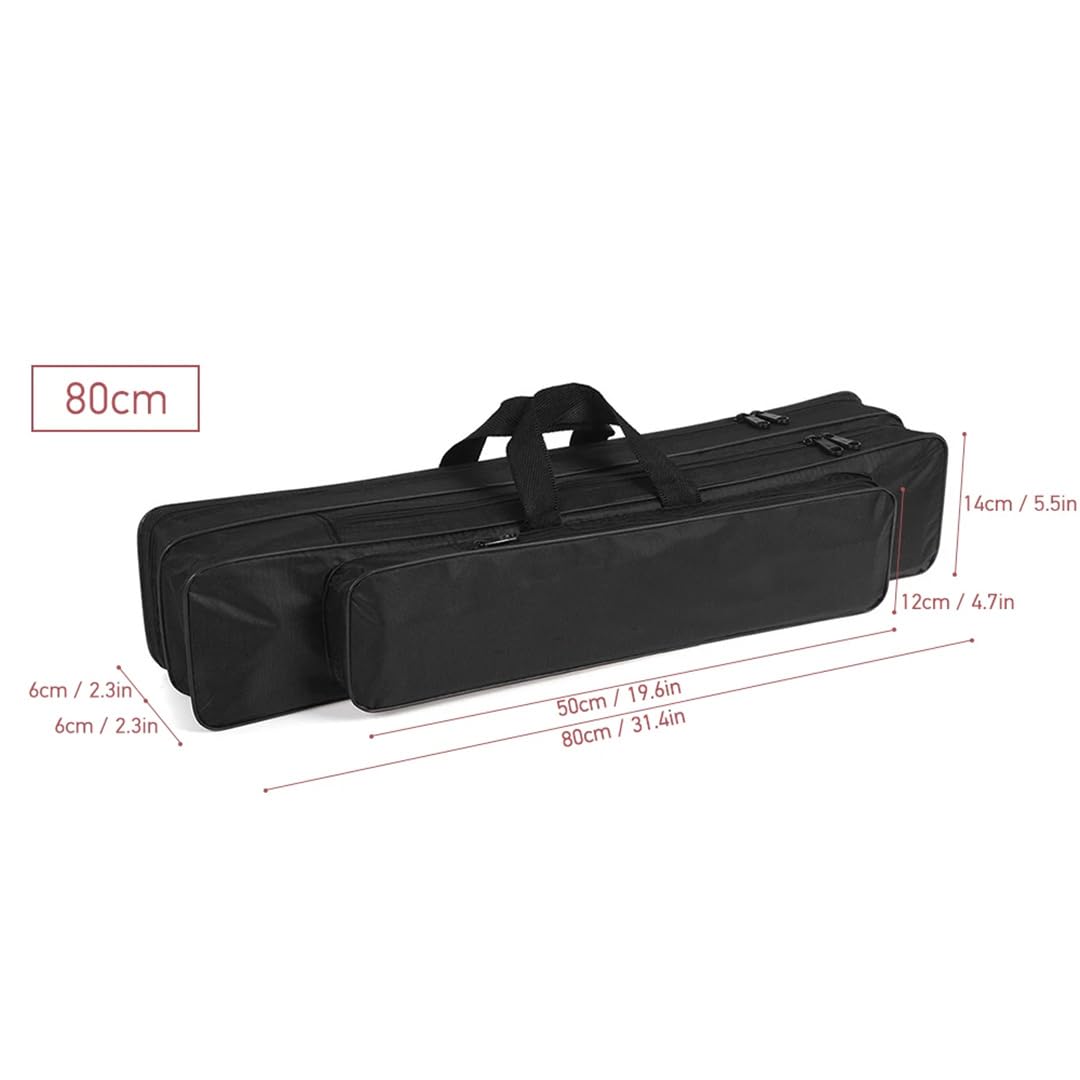 Suwequest Borsa portatile per canna da pesca, 70 cm/80 cm, custodia per attrezzi da pesca, organizer per attrezzi da pesca