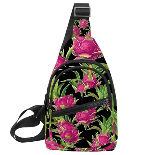 Mochila cruzada convertible Cherry Pattern bolsa de pañales pequeña senderismo ligera