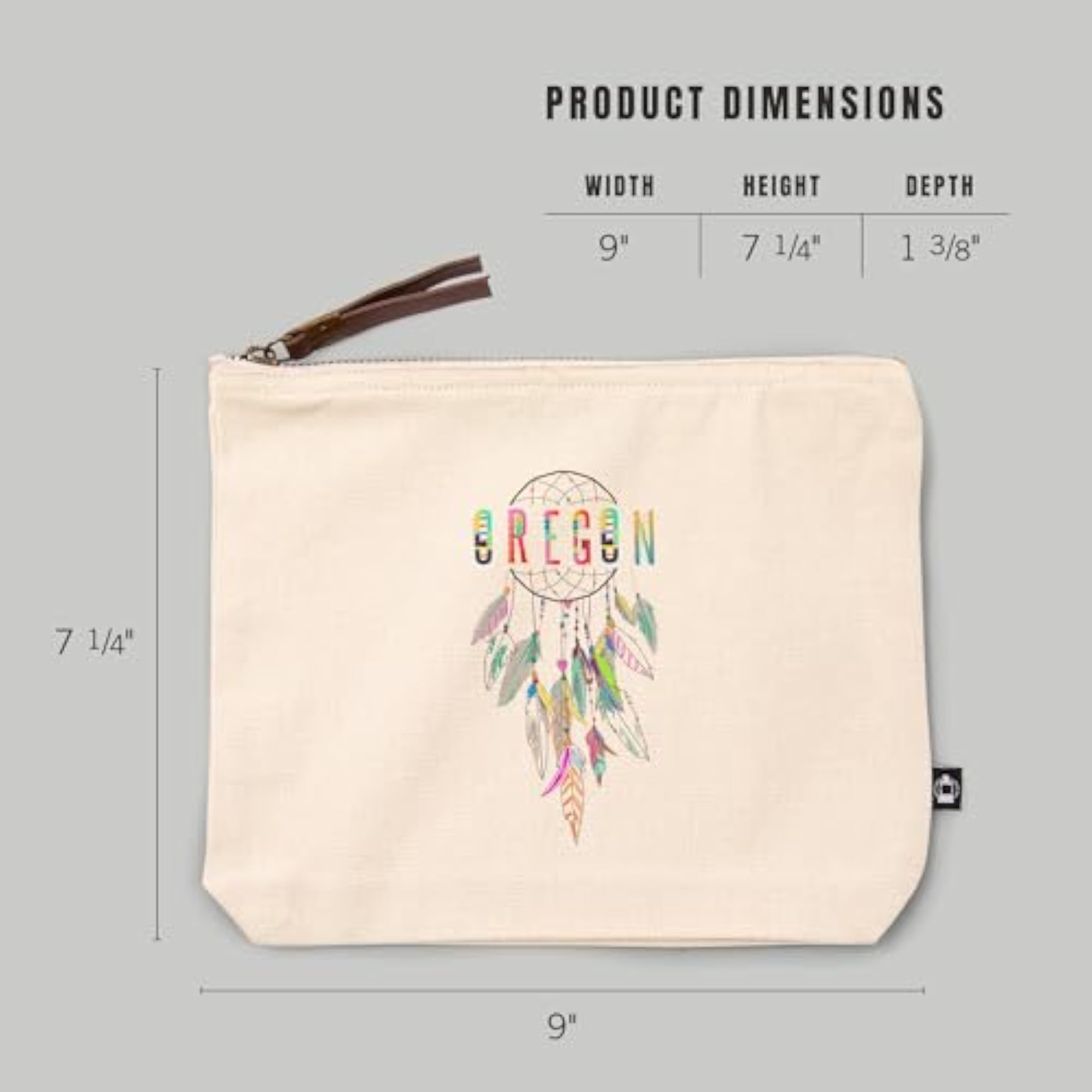 Oregon Colorful Feathers Canvas Travel Accessory Go Bag