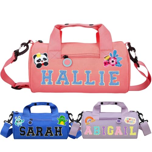 Bolsa de Baile Personalizada para Niñas con Parche con el Nombre, Bolsa de Yoga, Baile y Ballet, Bolsa de Viaje para Baile, Bolsa de Deporte para Niños Pequeños, Bolsa de Baile Personalizada