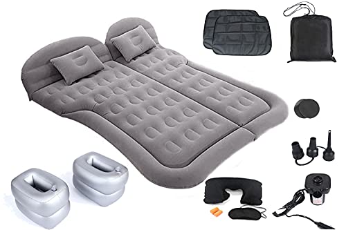 Onirii Inflatable SUV Air Mattress Bed with Back Seat Pump Portable Travel,Camping,Vacation,Sleeping Blow-Up Pad fits Car Universal SUV RV,Truck,Minivan, Air Couch with Two Air Pillows