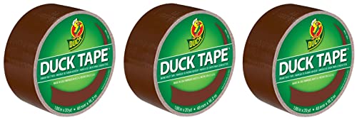 Image of Duck Brand 1304965 Color Duct Tape, Brown, 1.88 Inches x 20 Yards Each Roll, 3 Rolls