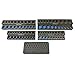 ToolGear Socket Organizer, Easy to Read Size labels, 80 sockets w/added 50 hex bit holder, holds deep & shallow sockets, metric & standard, 3/8 and 1/4 inch drive socket holder, tool organizer trays