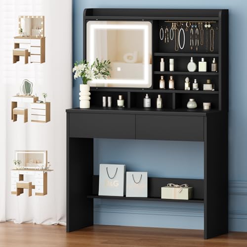 ALFORDSON Tocador con Espejo y Luces tocador