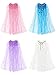 Jiuguva 4 Pcs Princess Cape Girls Princess Cloak Princess Accessories for Little Girls Blue Cape for Kids Cosplay Party (Large)