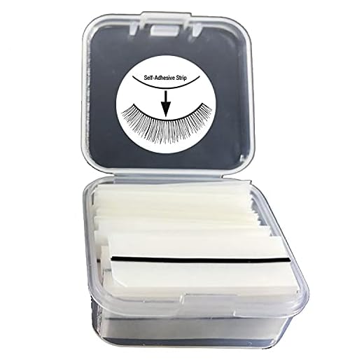 Self Adhesive Lash Strips for Fake Eyelashes, No Glue Apply False Lashes 40 Pieces (Black)