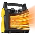 Outdoor Heater - Portable Garage Heater with Tip-Over Protection, Overheat Protection, 3S Fast Heating Ceramic Outdoor Heater with for Patio, Garage, Greenhouse Use