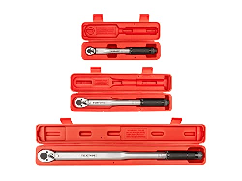TEKTON 1/4, 3/8, 1/2 Inch Drive Micrometer Torque Wrench Set (3-Piece) | TRQ99901