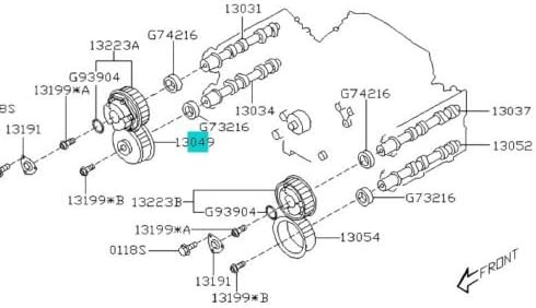 Miniatura 3 de 20022013Subaru Turbo RH Side Cam Gear Rueda dentada de escape WRX STI Impreza Pierna