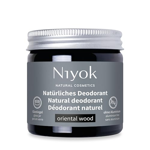 Niyok Desodorante 2 en 1 antitranspirante Oriental Wood (40 ml) • Desodorante natural sin aluminio • Protección 24 horas contra el olor y el sudor • Desodorante crema unisex • Desodorante sólido