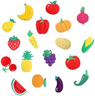 Yingcen 18Pcs Vegetable Refrigerator Magnets Fruit Fridge Stickers Cute Whiteboard Magnets for Home Kitchen Decoration
