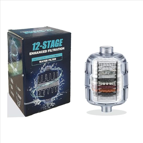 Shower Head Filter with 15-Stage Filtration System