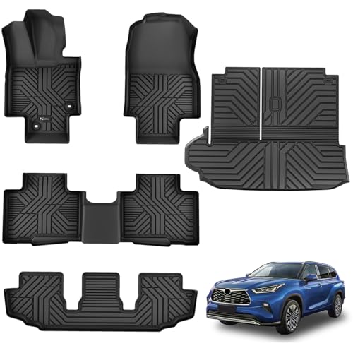 KARPAL Floor Mats Fit for Toyota Highlander 2020-2025 7-Seater, Custom Fit All Weather TPE Floor...