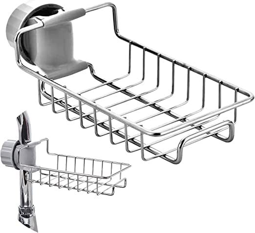 MXY Sponge Holder For Sink - Adjustable Faucet Side Caddy For Kitchen And Bathroom - View #9