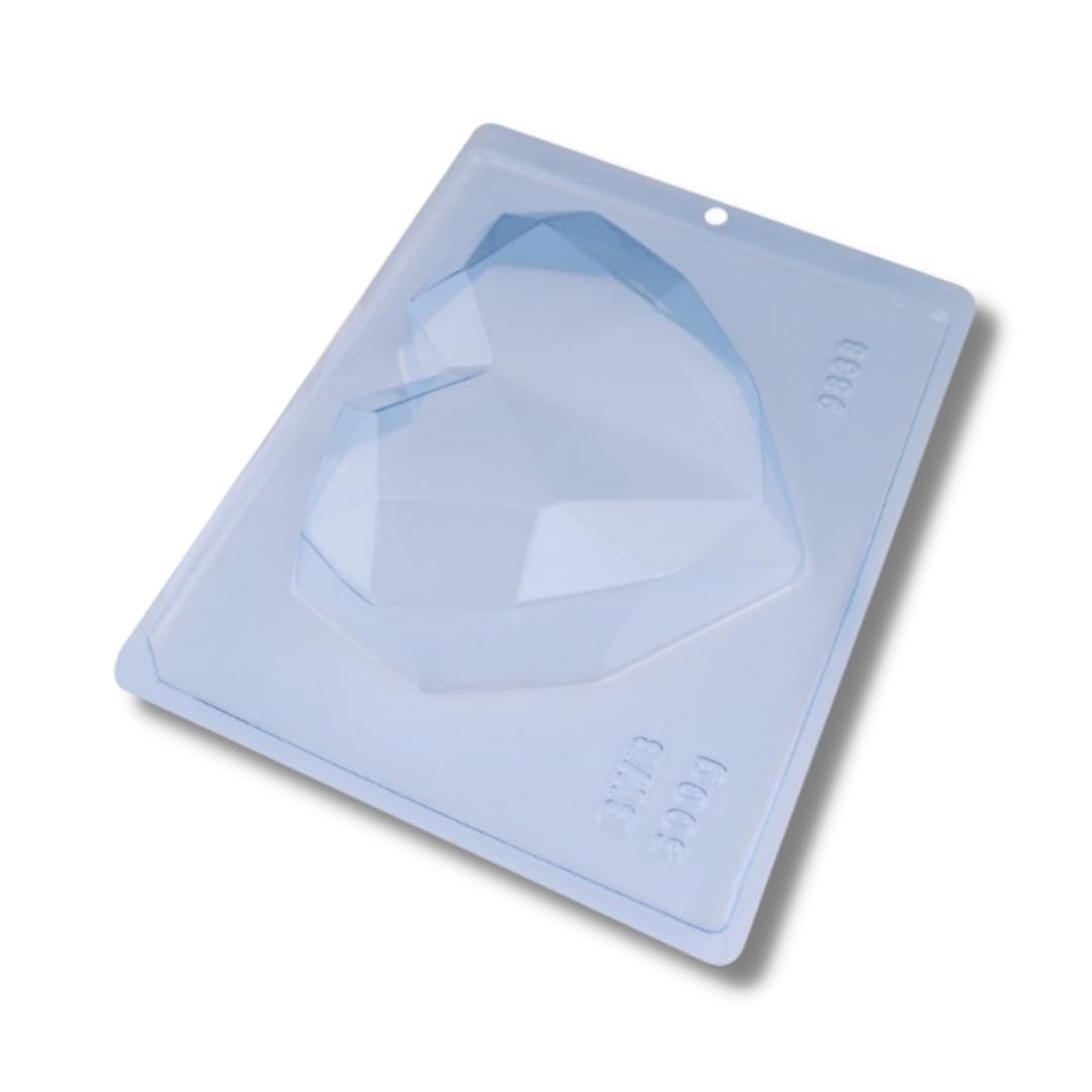 Diamond Large Heart Mold 500g - 3 Piece Chocolate Mold - BWB - 9838