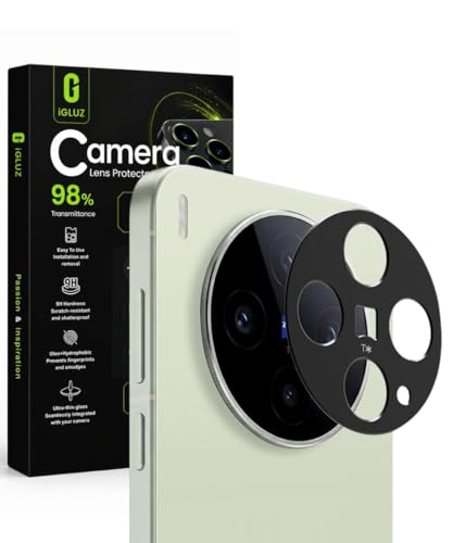 Image of iGluz Compatible with Vivo X200T Camera Lens Protector (1 Pack) | Premium 9H Tempered Glass Camera Guard | Ultra Clear HD | Scratch Resistant | Bubble Free Easy Installation | Case Friendly Fit