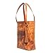 MayaCraft Personalized Handmade Genuine Leather Tote Bag, Camel, Medium