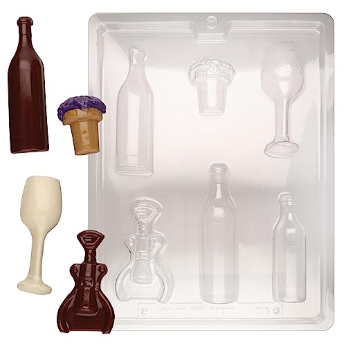 Cybrtrayd Wine Kit for Specialty Box Chocolate Candy Mold with Exclusive Cybrtrayd Copyrighted Chocolate Molding Instructions