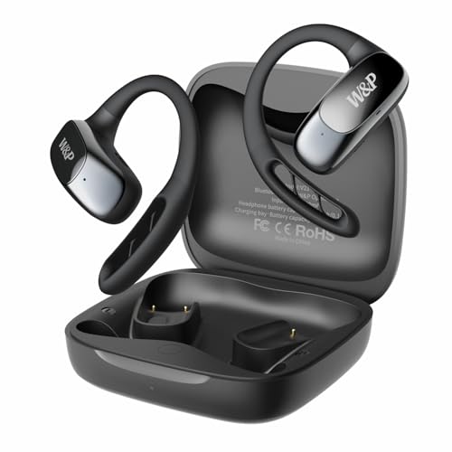 W&P OpenZone - Open-Ear Headphones,Bone Conduction,Wireless Bluetooth Earbuds with Earhook- Liquid...