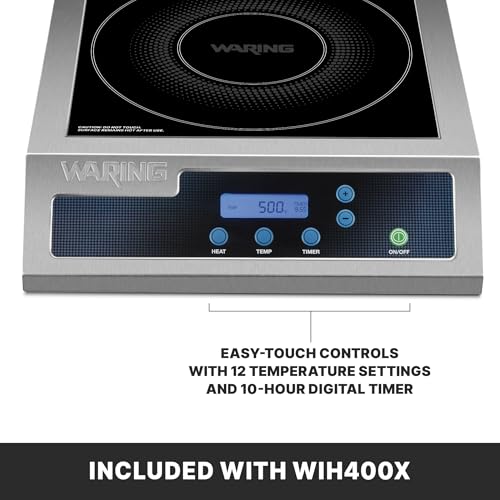 Waring Commercial Induction Burner, 11 x 11 Schott Ceramic Glass, for Professional Countertop Cooking and Catering, WIH400X by Waring - Image 3