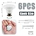 Biaungdo 6 Pcs White Ceramic Kitchen Cabinet Knobs and Pulls, Retro Vintage Round Drawer Knobs, Decorative Closet Door Handles