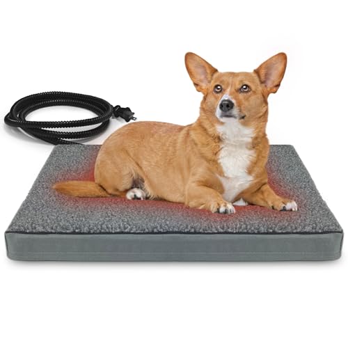 AUPETEK Heated Pet Beds for Indoor/Outdoor Cat & Dog Orthopedic Foam Warming Cat Beds Auto...