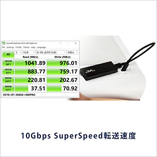 Caja externa para SSD M.2 SilverStone SST-RVS03 USB-C 10Gbps miniatura 6