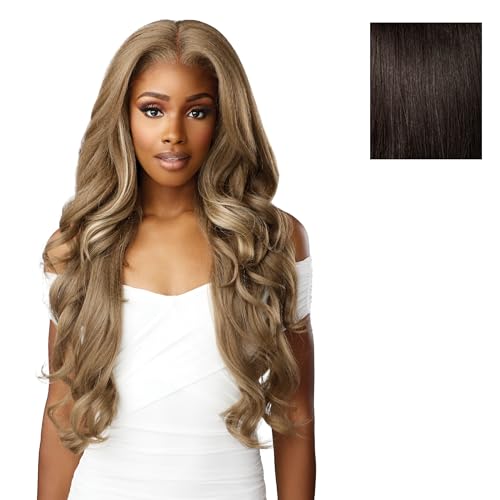 Sensationnel Bare Lace 13X6 Wigs - Unit 4 Lacefrontal Glueless Synthetic 180 Degree Preplucked Hairline (2 DARKBROWN)