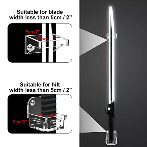 Support sabre laser mural vertical transparent anti-rayures Cosmos 1 - 4