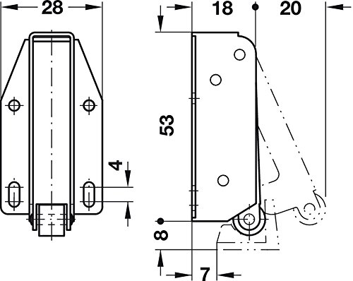 Gedotec, chiusura a molla per armadio, chiusura a