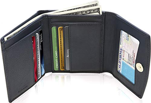 Small RFID Wallets For Women - Leather Slim Compact Womens Wallet Credit Card