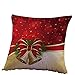 Gotd Merry Christmas Pillow Case Gifts under Christmas Tree Xmas 18 x 18 Cushion Cover Merry Chritmas Home Decor Design Throw Pillow Cover Pillow Case 18 x 18 Inch Cotton Linen for Sofa (Xmas Beige B)