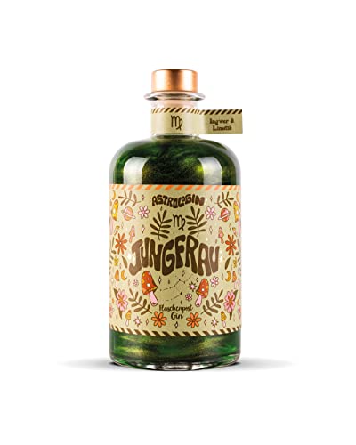 AstroloGin - JUNGFRAU Für jedes Sternzeichen ein Farbiger Glitzer Gin mit...