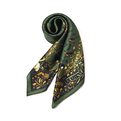 100% Mulberry Silk Scarf 25.6"x25.6" Square Women Neckerchief Headscarf - Lightweight Neck Scarf Gift Packed2