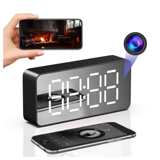 Jukllezan Hidden Camera Clock WiFi Spy Camera 4K Wireless Secret Nanny Cam with Night Vision Motion Detection Small Surveillance Security Cams Security Camera with Video Indoor