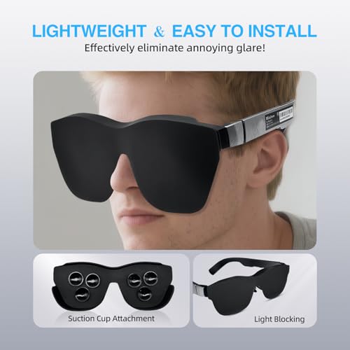 Image of Light Blockers for Rayneo Air 3S Air 2S AR Glasses, Universal Soft Silicone Glasses Lens Shade Compatible with Rayneo Air 3 /3S /3S Pro /2 /2S and Compatible with Xreal One /Pro /Air2 /Air2 Pro