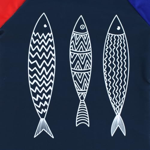 Image of Kids Short Sleeve Sunsuit Swimwear Boys Two Piece Rash-Guard-Sets Dinosaur Pattern