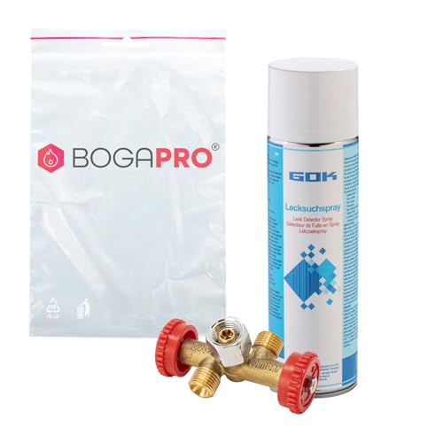 BOGAPRO GOK Doppelabzweigventil Regulierventil für Propan inkl. Lecksuchspray und Polybeutel BOGAPRO GOK Doppelabzweigventil Regulierventil für Propan inkl. Lecksuchspray und Polybeutel