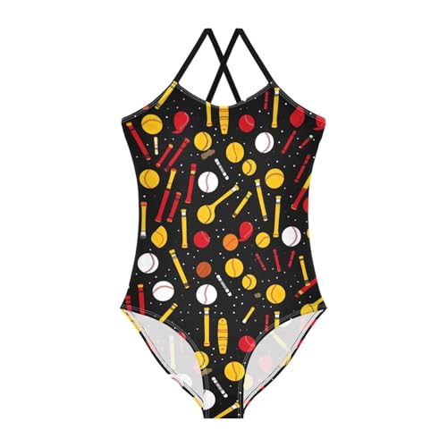 Ball Baseball Girls One Piece Swimsuit Beach Swimwear 20854711