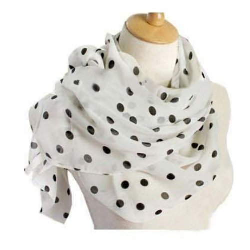 Chiffon Polka Dot Scarf2