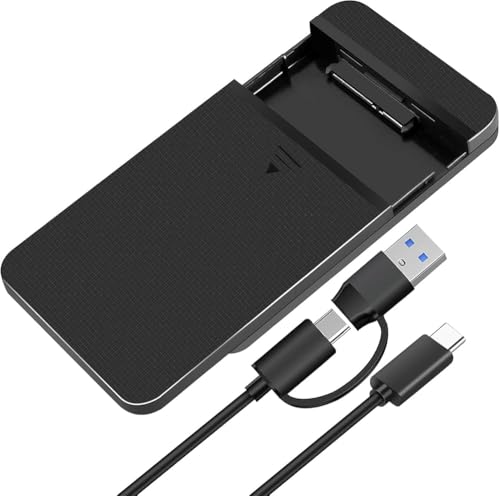 Caja SSD 2.5, caja de disco duro 2.5, 10Gbps Case HDD 2.5 Sata USB 3.0, soporte UASP/TRIM, ninguna herramienta compatible con WD Toshiba Seagate PS4 Xbox