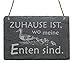 Produktbild Schild Schiefertafel - Zuhause ist, wo meine Enten sind - aus Schiefer graviert 22x16