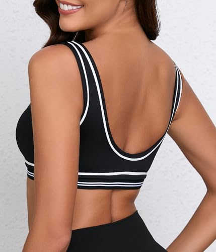 Move With You Women Sweetheart Padded Sports Bra- Workout Fitness Square Neck Low Back Yoga Bra2