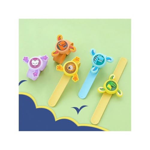 Image of PLUSPOINT Kids Rakhi Wrist Bands | LED Light-Up Spinning Slap Bracelets with Cute Cartoon Design | Raksha Bandhan Gift, Birthday Return Gift & Party Favor for Boys & Girls