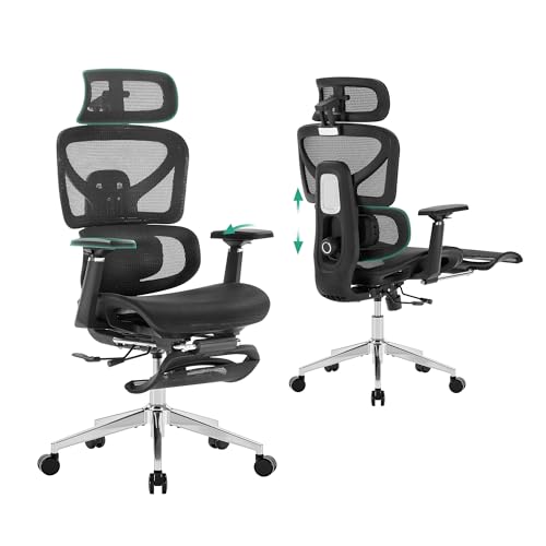 Cozyman Ergonomic Office Chair with Footrest