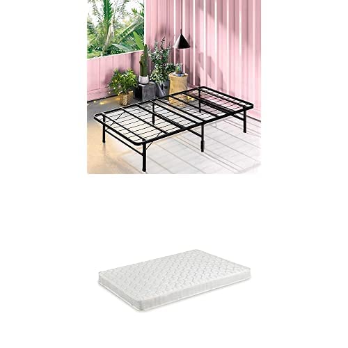 ZINUS�y�Z�b�g�����z[�V��������]Zinus (�W�k�X) SmartBase ���^�� �x�b�h�t���[�� + �}�b�g���X(�{���l���R�C�� + �����x�t�H�[��) ����15cm �V���O�� Tight Top/�h��/�p�C�v/���[�X�y�[�X/�H��t��/�g���ȒP �y��