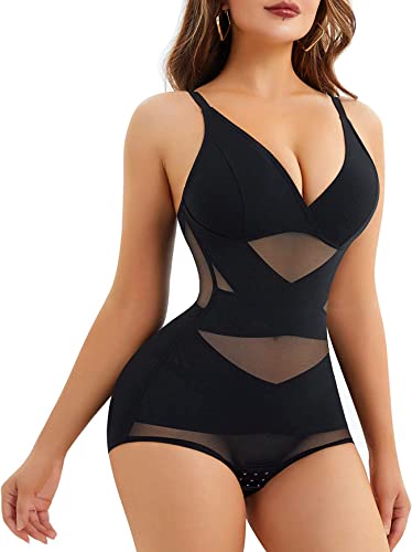 CHUMIAN Shapewear Damen Body Shaper Bauchweg Miederbody Stark Formend...