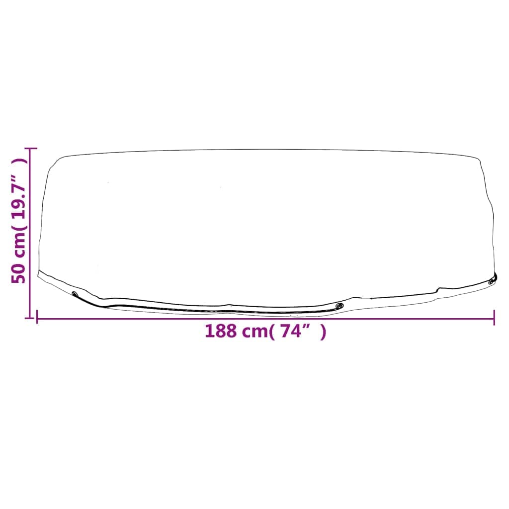 Runde Lounge Abdeckung 2 Stk 188x50 cm Polyethylen | Mit Aluminiumösen und Seil, wasserdicht, pflegeleicht, platzsparend zusammenfaltbar